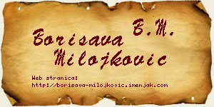 Borisava Milojković vizit kartica